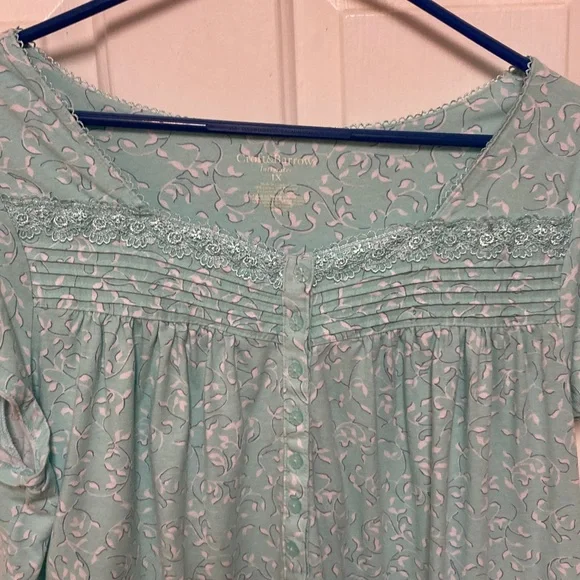 Croft & Barrow Teal and White Intimates - Picture 3 of 4